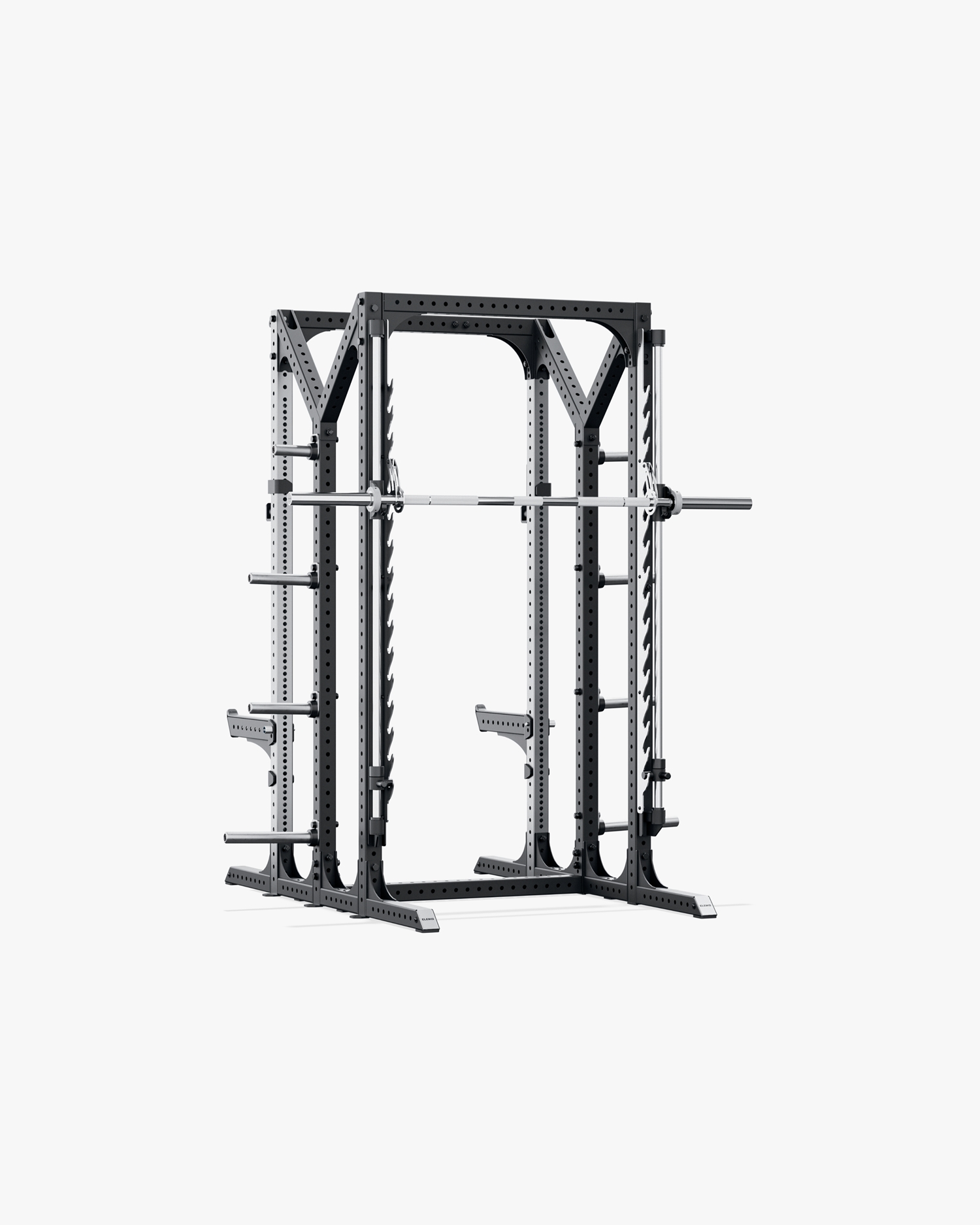 Prestera Double Half Rack W Smith Attachment - Stainless/Black | Eleiko